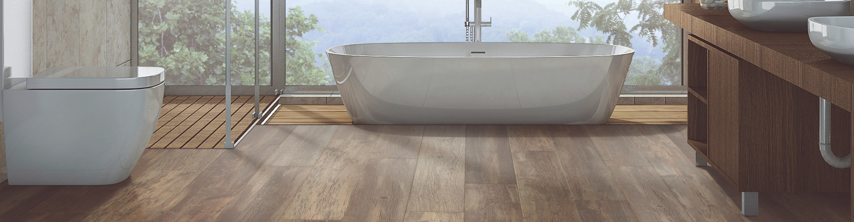 Waterproof Laminate Flooring in Bathroom